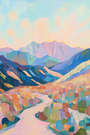 La vallée de Pastel Mountain sur Melloi Art
