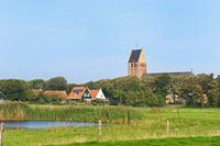 Little village at the Dutch wadden island Ameland