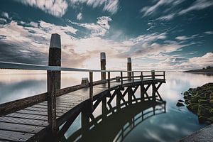 Wattenmeer mit Holzsteg