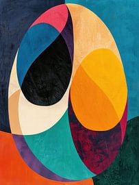 Samenvatting: Kleurrijke moderne compositie met paaseieren van Mosaic Dialogue