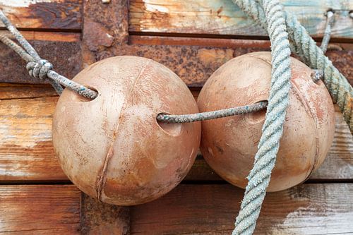 Schwimmt auf einem Boot