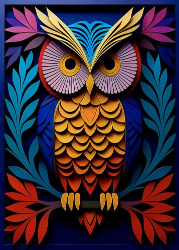 Minimalistische Origami Uil