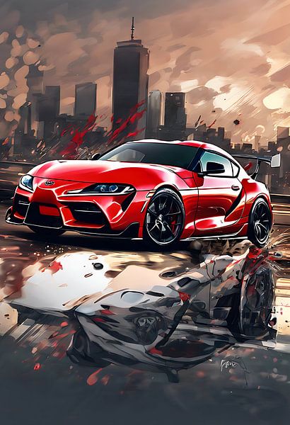 Toyota supra splash art by kevin gorter