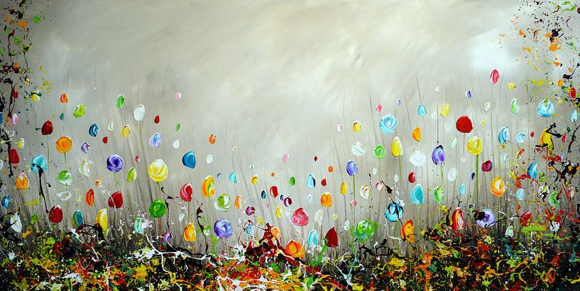 Abstract Flowers by Gena Theheartofart