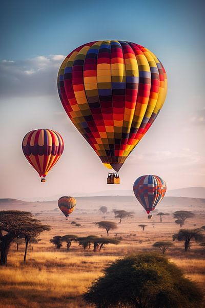 Hot Air Balloons in Africa V2 by drdigitaldesign