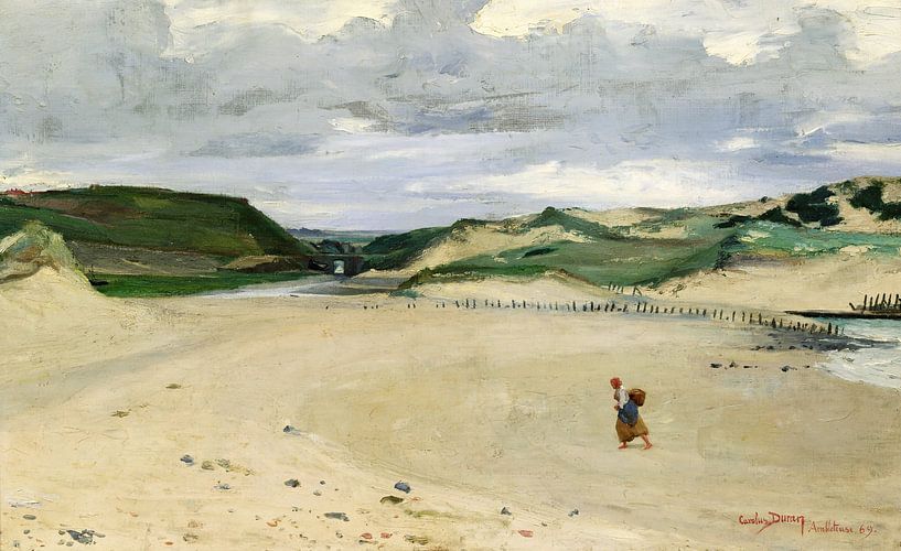 Charles Emile Auguste Carolus-Duran,The beach at Ambleteuse, 1 by finemasterpiece