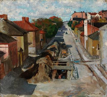 Uitzicht vanaf Fredrikinkatu, 1883, Akseli Gallen-Kallela