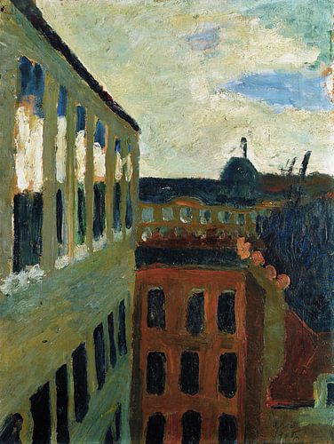 Paula Modersohn-Becker-Uitzicht vanaf het venster van de kunstenaar in Parijs