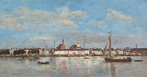 Kaai in Antwerpen, Eugène Boudin, 1874 van Atelier Liesjes