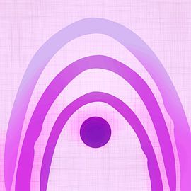 Arc-en-ciel rétro monochrome sur Mad Dog Art