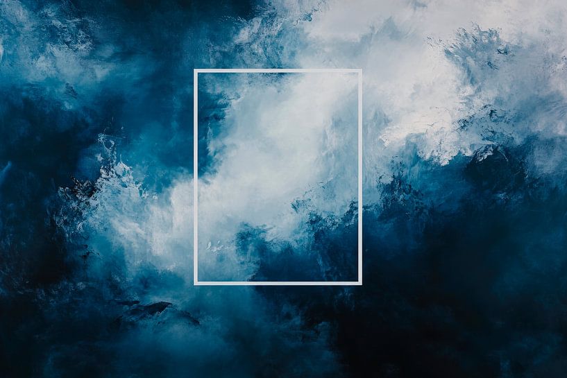 Wolkige Texturen in Blau – Abstrakt von Poster Art Shop