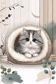Cute cat in calming setting by Art & Soul Creations
