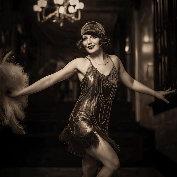 &quot;Die bezaubernde Königin von Charleston: Tanz in den pulsierenden 1920er Jahren&quot; von Mysterious Spectrum