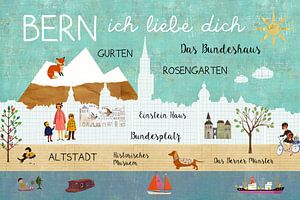 Bern – ich liebe dich Collage von Green Nest