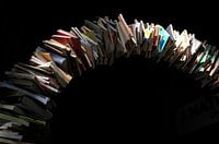 An arch formed from countless books
