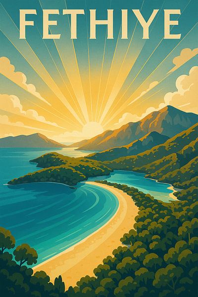 Fethiye Kustparadijs Poster van Travel Shop