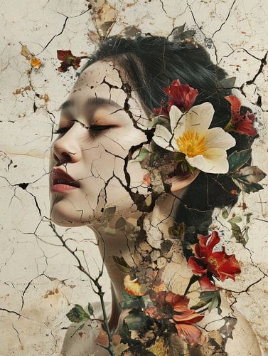 Fleur de la réflexion - Portrait au pastel