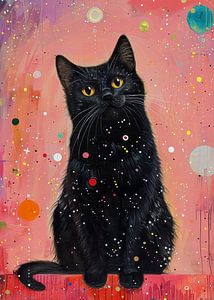 Black cat in space  11 #cat