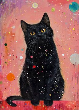 Black cat in space  11 #cat by JBJart Justyna Jaszke