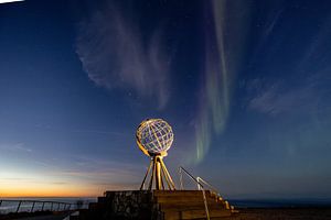 Die Nordlichter über dem Nordkap.