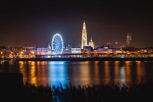 Stadsgezicht Antwerpen Nacht van Zwoele Plaatjes