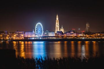 Stadsgezicht Antwerpen Nacht van Zwoele Plaatjes