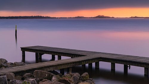 Zonsondergang bij Steendam aan het Schildmeer