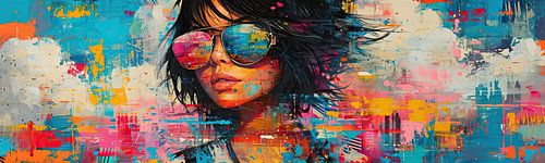 Femme lunettes de soleil | Réflexion