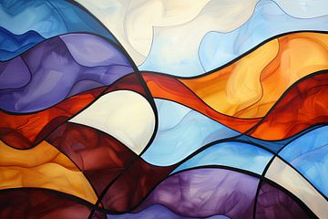 Digitaal abstract  kunstwerk van Egon Zitter