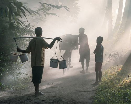 Ochtend praatje in de mist