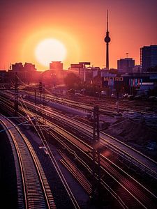 Berlin - Un coucher de soleil à Friedrichshain sur Alexander Voss