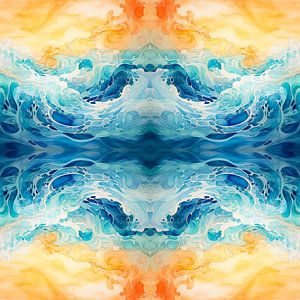 Art abstrait : vagues en mer sur Vlindertuin Art