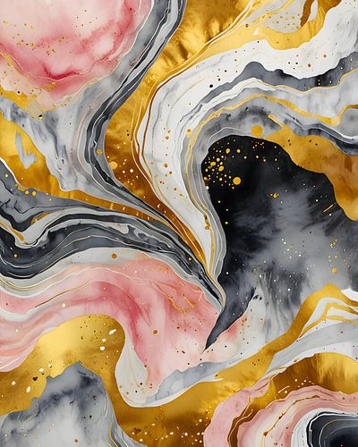 Tourbillons de marbre doré