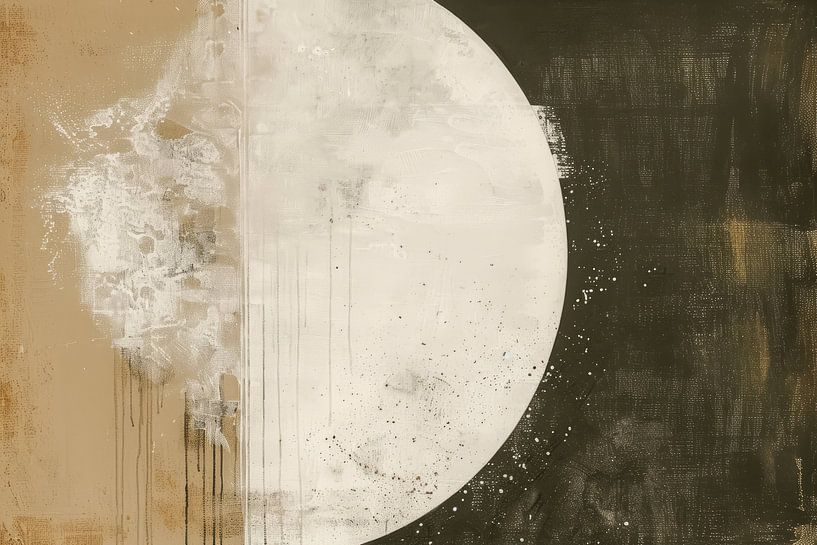 Minimalism, modern and abstract in earth tones by Japandi Art Studio