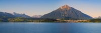 Panorama of Lake Thun in Bernese Oberland
