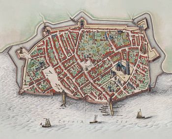 Karte von Harderwijk 17. Jahrhundert