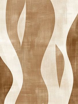 Abstract Schilderij Beige | Whispering Waves of Grace van Modern Collection