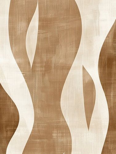 Peinture abstraite beige - Vagues de grâce chuchotantes