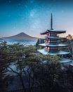 Chureito Pagoda bij Mount Fuji van Cuno de Bruin thumbnail