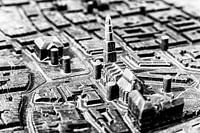 Braille-Karte und Modell des Stadtzentrums von Groningen