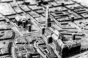 Braille map en maquette van het centrum van Groningen van Evert Jan Luchies