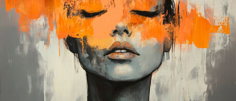 Artistieke gezichtsuitdrukking - Abstract van Poster Art Shop