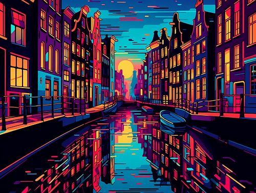 Amsterdam Canal by night