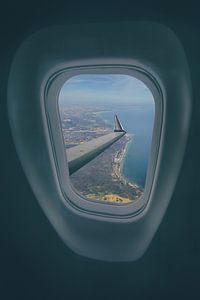 Luftaufnahme von Kopenhagen aus dem Flugzeugfenster - Atemberaubendes Panorama der dänischen Metropole