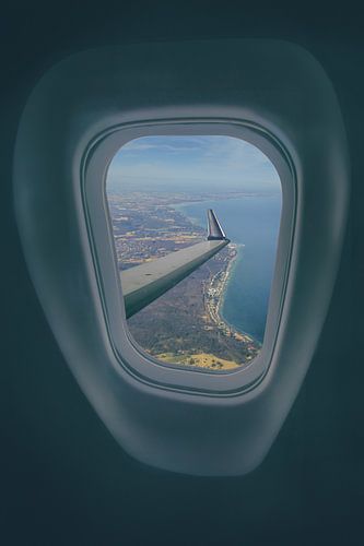 Luchtfoto van Kopenhagen vanuit Vliegtuigraam - Adembenemend Panorama van Deense Metropool