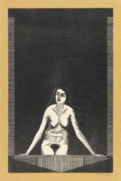 Female nude at a window, Samuel Jessurun de Mesquita (1920) by Atelier Liesjes