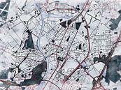 Kaart van Vilvoorde in de stijl 'White Winter' van Maporia thumbnail