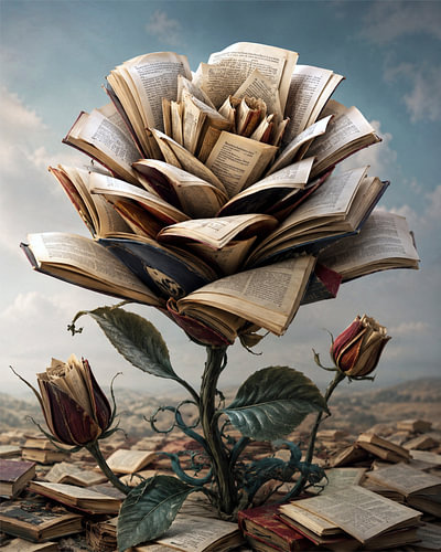 La floraison du savoir – Quand les livres s'épanouissent en œuvres d'art sur Eric Nagel
