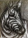 Nieuwsgierige zebra. van Ineke de Rijk thumbnail