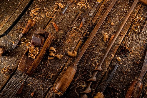 Vintage gereedschap voor houtbewerking